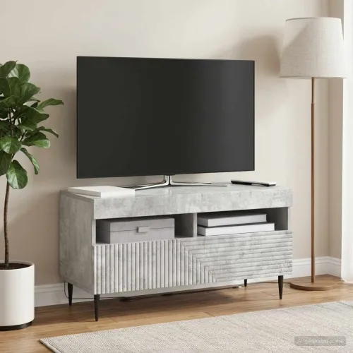 LED TV kabinet HAARLEM 81 x 35 x 43 cm Betonska siva - Betonska siva Cijena