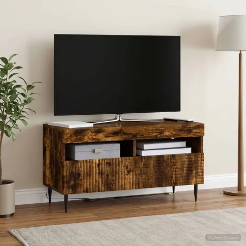 LED TV kabinet HAARLEM 81 x 35 x 43 cm Dimljeni hrast - Dimljeni hrast Cijena