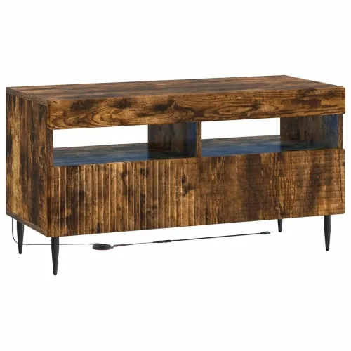 LED TV kabinet HAARLEM 81 x 35 x 43 cm Dimljeni hrast - Dimljeni hrast Cijena