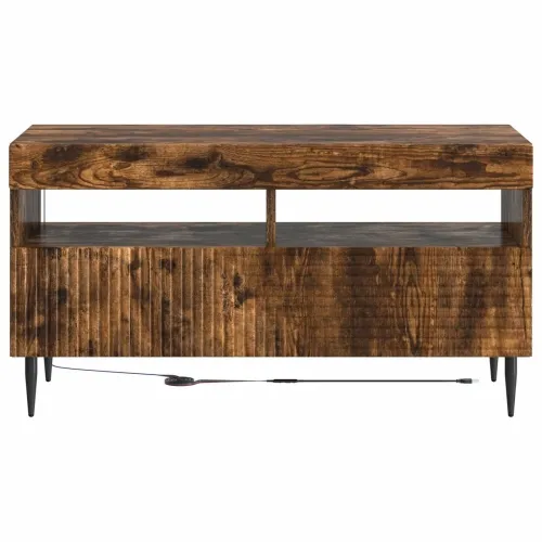 LED TV kabinet HAARLEM 81 x 35 x 43 cm Dimljeni hrast - Dimljeni hrast Cijena