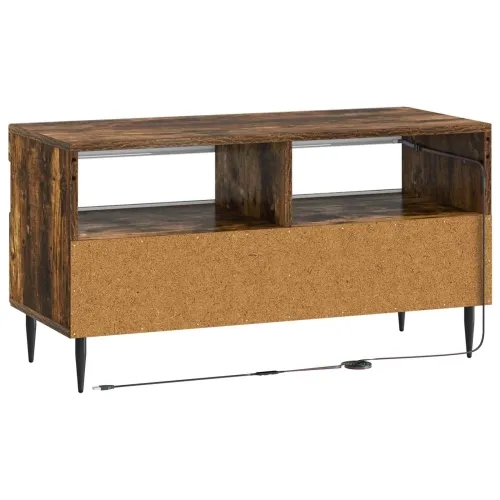 LED TV kabinet HAARLEM 81 x 35 x 43 cm Dimljeni hrast - Dimljeni hrast Cijena