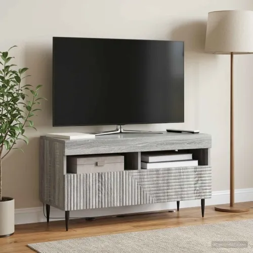 LED TV kabinet HAARLEM 81 x 35 x 43 cm Siva Sonoma - Siva Sonoma Cijena