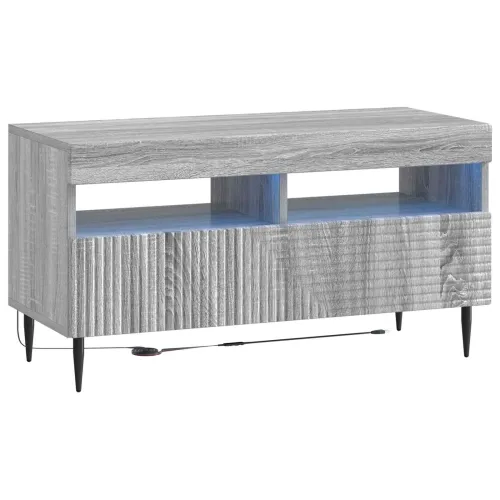 LED TV kabinet HAARLEM 81 x 35 x 43 cm Siva Sonoma - Siva Sonoma Cijena