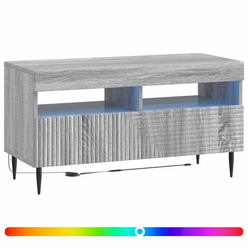 LED TV kabinet HAARLEM 81 x 35 x 43 cm Siva Sonoma - Siva Sonoma Cijena