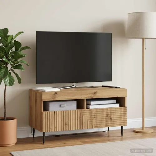 LED TV kabinet HAARLEM 81 x 35 x 43 cm Hrast artisan - Hrast artisan Cijena