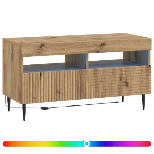 LED TV kabinet HAARLEM 81 x 35 x 43 cm Hrast artisan - Hrast artisan Cijena