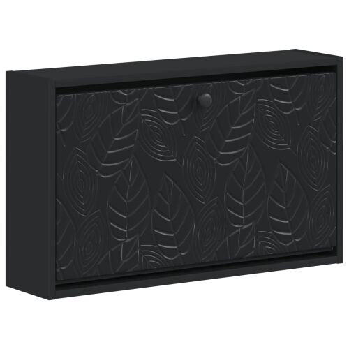 Ormar za cipele na zidu DELFT 71 x 17 x 43 cm Konstruirano drvo - Crna Cijena