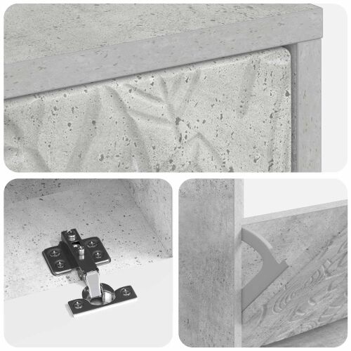 Ormar za cipele DELFT 78 x 24 x 103 cm Konstruirano drvo - Betonska siva Cijena