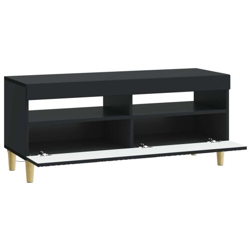 LED TV kabinet Crna Konstruirano drvo - Crna Cijena