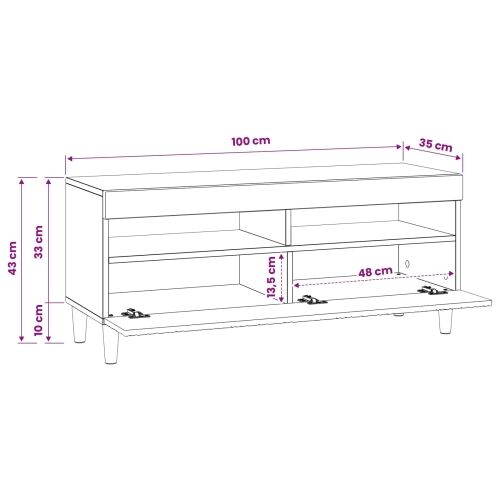 LED TV kabinet Crna Konstruirano drvo - Crna Cijena