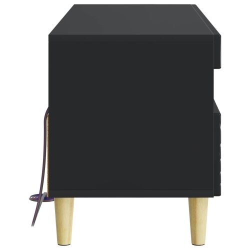 LED TV kabinet Crna Konstruirano drvo - Crna Cijena