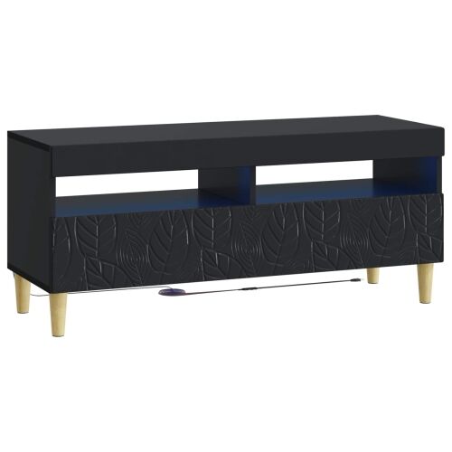 LED TV kabinet Crna Konstruirano drvo - Crna Cijena