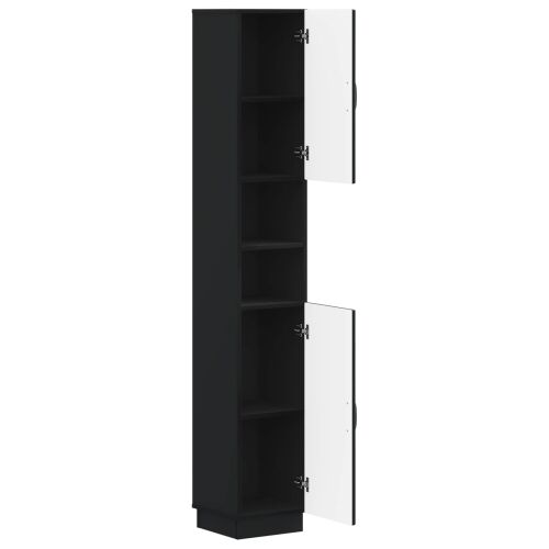 Kupaonski ormar s otvorenom policom HOORN Crna 30 x 31 x 187 cm - Crna Cijena