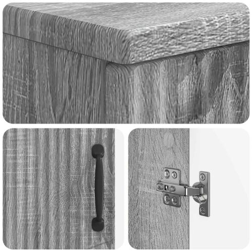Kupaonski ormar s otvorenom policom HOORN Siva Sonoma - Siva Sonoma Cijena