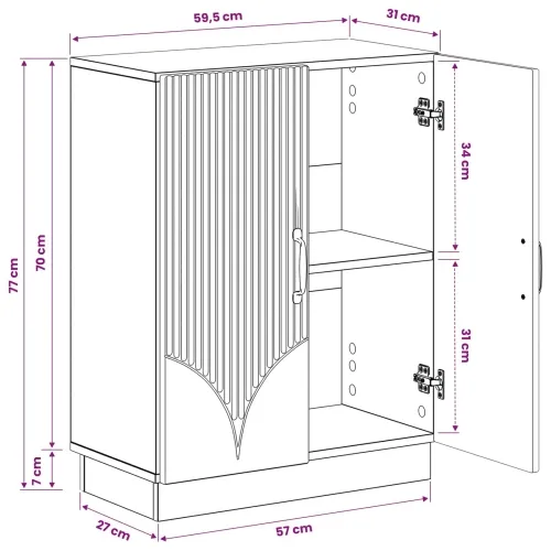 Ormarić za kupaonicu HOORN Betonska siva 59,5 x 31 x 77 cm - Betonska siva Cijena