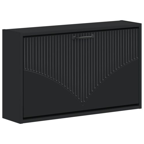 Ormar za cipele na zidu HOORN 71 x 17 x 43 cm Konstruirano drvo - Crna Cijena