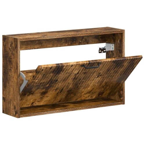 Ormar za cipele na zidu HOORN 71 x 17 x 43 cm Konstruirano drvo - Dimljeni hrast Cijena