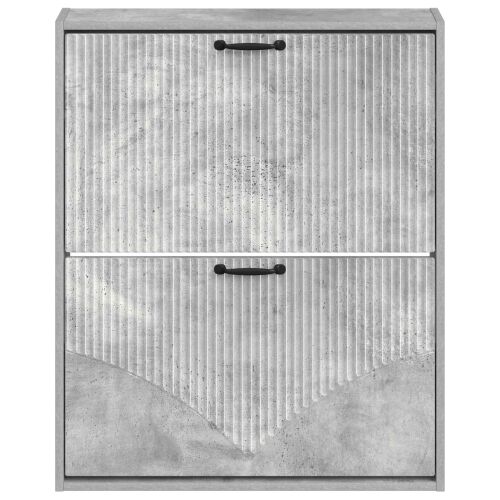 Ormar za cipele na zidu HOORN 71 x 17 x 86 cm Konstruirano drvo - Betonska siva Cijena