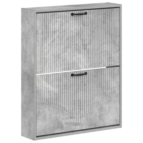 Ormar za cipele na zidu HOORN 71 x 17 x 86 cm Konstruirano drvo - Betonska siva Cijena