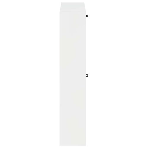 Ormar za cipele na zidu HOORN 71 x 17 x 86 cm Konstruirano drvo - Bijela visokog sjaja Cijena