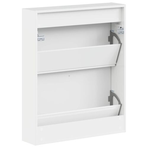 Ormar za cipele na zidu HOORN 71 x 17 x 86 cm Konstruirano drvo - Bijela visokog sjaja Cijena