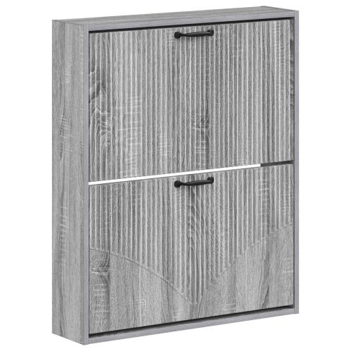 Ormar za cipele na zidu HOORN 71 x 17 x 86 cm Konstruirano drvo - Siva Sonoma Cijena