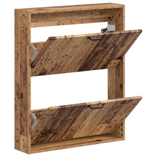 Ormar za cipele na zidu HOORN 71 x 17 x 86 cm Konstruirano drvo - Staro drvo Cijena