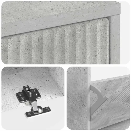 Ormar za cipele HOORN 78 x 24 x 100 cm Konstruirano drvo - Betonska siva Cijena