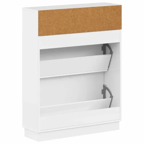 Ormar za cipele HOORN 78 x 24 x 100 cm Konstruirano drvo - Bijela visokog sjaja Cijena