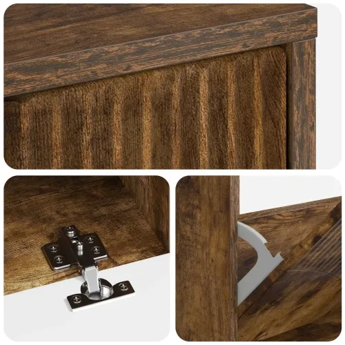 Ormar za cipele HOORN 78 x 24 x 100 cm Konstruirano drvo - Dimljeni hrast Cijena