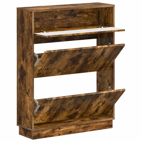 Ormar za cipele HOORN 78 x 24 x 100 cm Konstruirano drvo - Dimljeni hrast Cijena