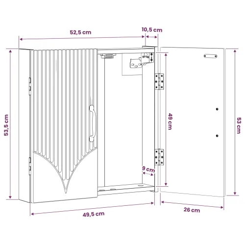 Kabinet za mete HOORN Siva Sonoma 52,5 x 10,5 x 53,5 cm - Siva Sonoma Cijena