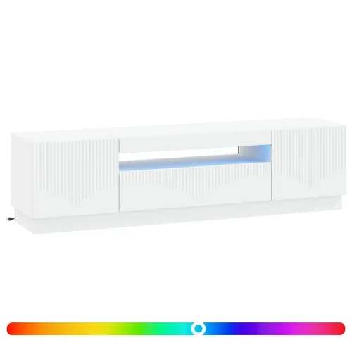 LED TV kabinet Bijela Konstruirano drvo - Bijela Cijena