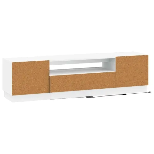 LED TV kabinet Bijela Konstruirano drvo - Bijela Cijena