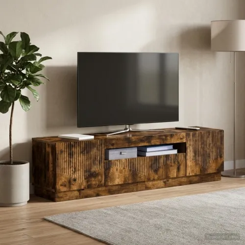 LED TV kabinet Dimljeni hrast Konstruirano drvo - Dimljeni hrast Cijena