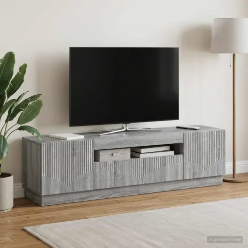 LED TV kabinet Siva Sonoma Konstruirano drvo - Siva Sonoma Cijena