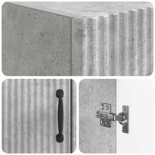 Kabinetska WC HOORN Betonska siva 66 x 25,5 x 190 cm - Betonska siva Cijena