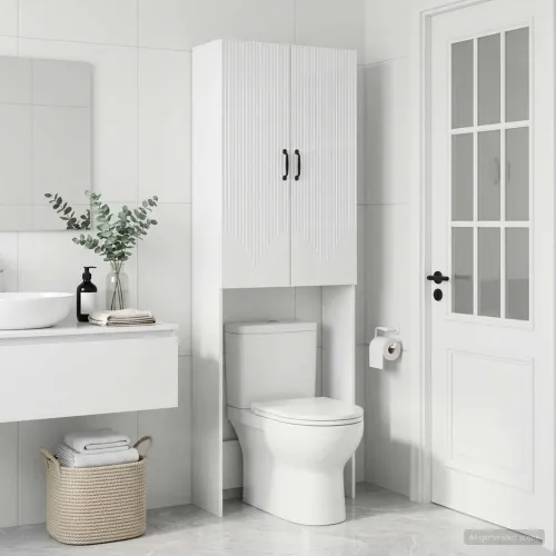 Kabinetska WC HOORN Bijela visokog sjaja 66 x 25,5 x 190 cm - Bijela visokog sjaja Cijena