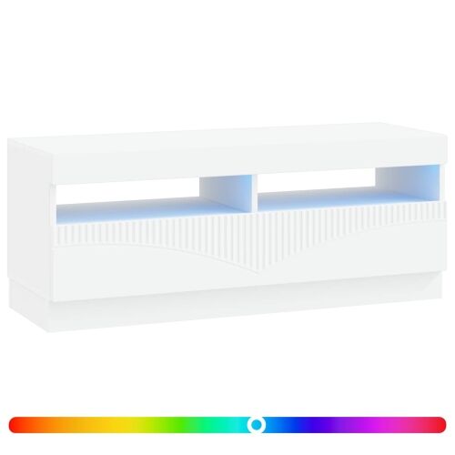LED TV kabinet Bijela Konstruirano drvo - Bijela Cijena