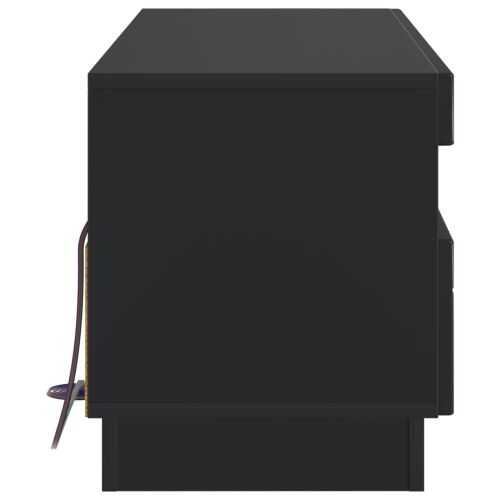 LED TV kabinet Crna Konstruirano drvo - Crna Cijena
