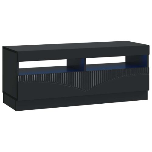 LED TV kabinet Crna Konstruirano drvo - Crna Cijena