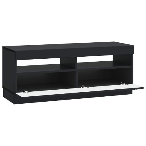 LED TV kabinet Crna Konstruirano drvo - Crna Cijena