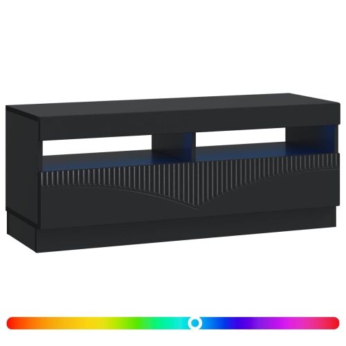 LED TV kabinet Crna Konstruirano drvo - Crna Cijena