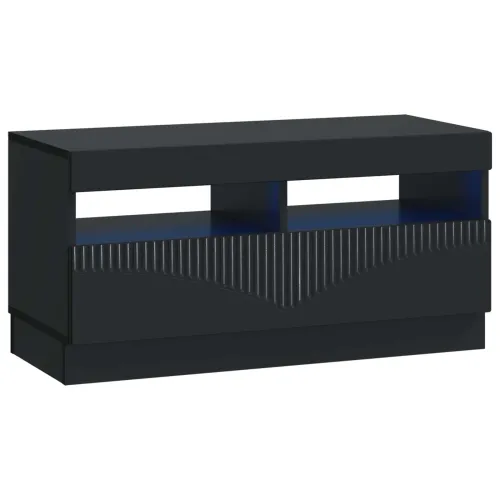 LED TV kabinet Crna Konstruirano drvo - Crna Cijena