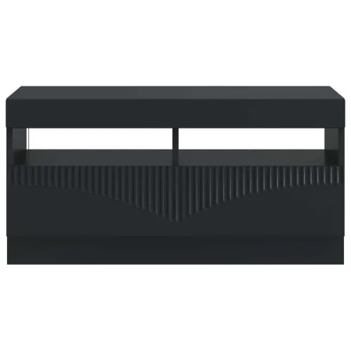 LED TV kabinet Crna Konstruirano drvo - Crna Cijena