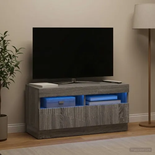 LED TV kabinet Siva Sonoma Konstruirano drvo - Siva Sonoma Cijena
