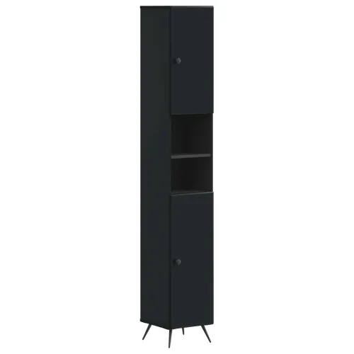 Kupaonski ormar s otvorenom policom BREDA Crna 30 x 31 x 190 cm - Crna Cijena