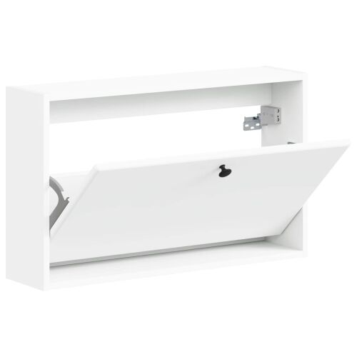 Ormar za cipele na zidu BREDA 71 x 17 x 43 cm Konstruirano drvo - Bijela Cijena