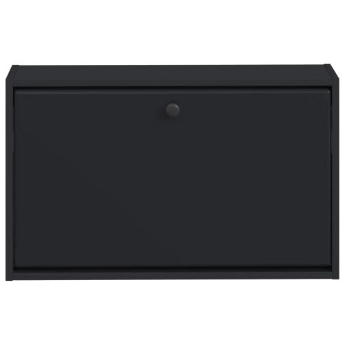 Ormar za cipele na zidu BREDA 71 x 17 x 43 cm Konstruirano drvo - Crna Cijena