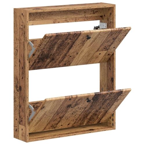 Ormar za cipele na zidu BREDA 71 x 17 x 86 cm Konstruirano drvo - Staro drvo Cijena